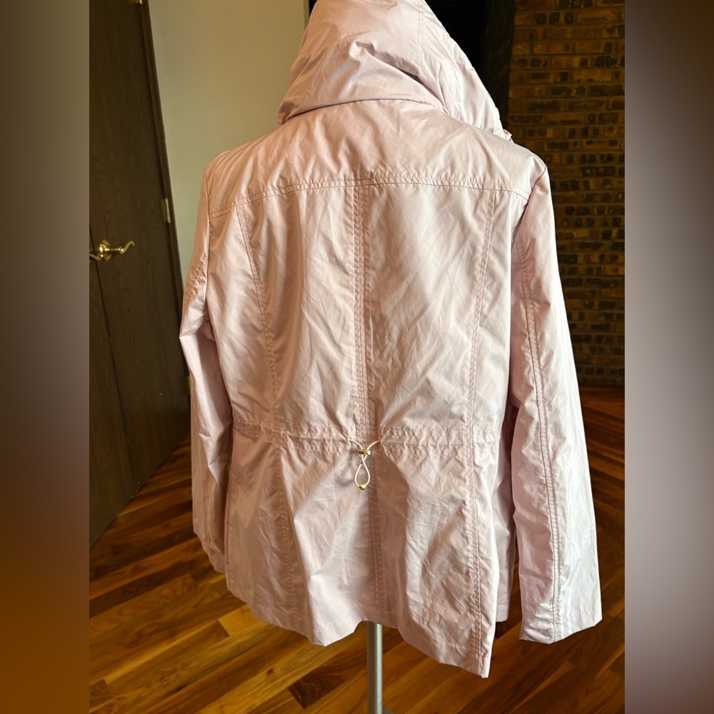 Cole Haan Water Repellent Hooded Parka Apricot Size S, NEW - Picture 7 of 16